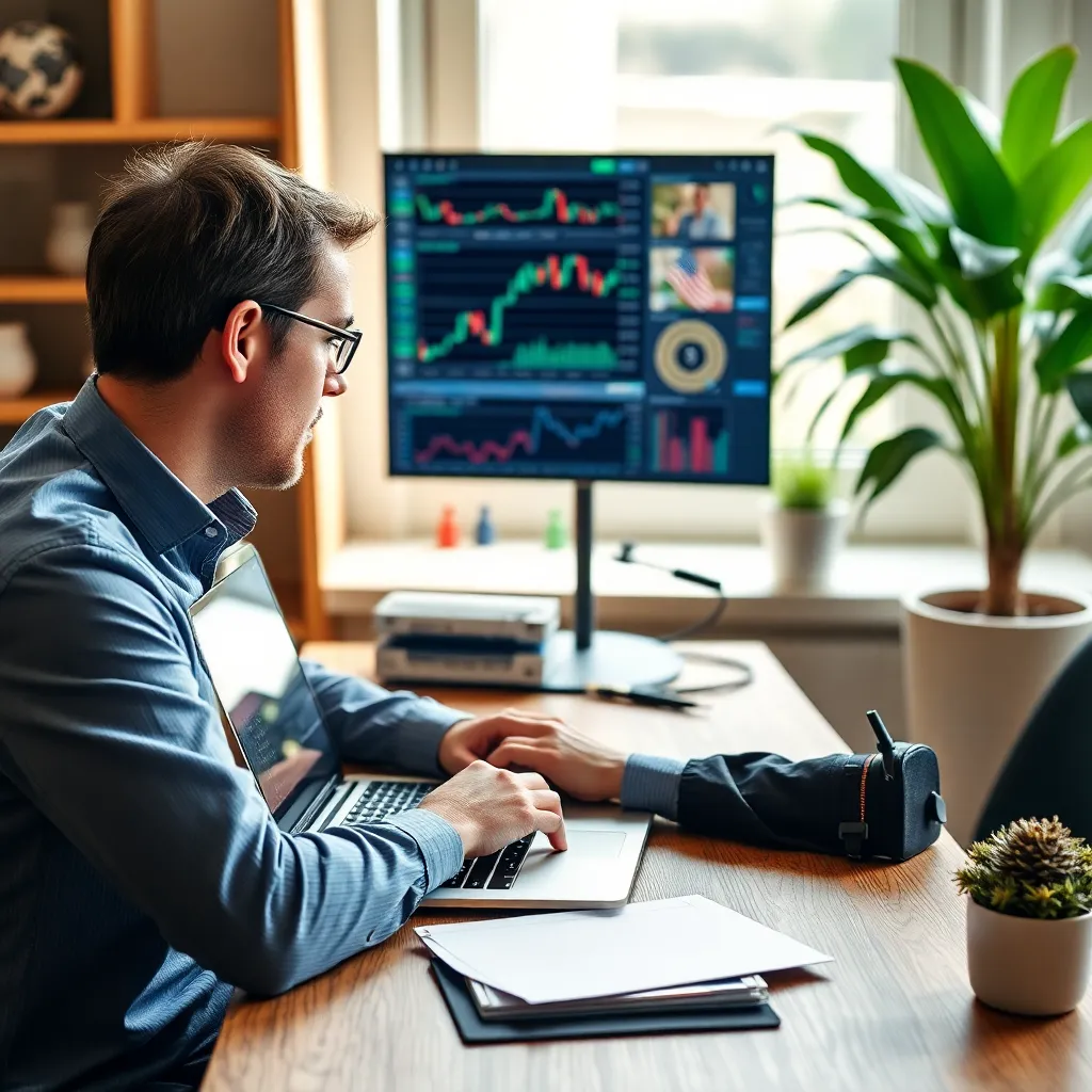 Nederlandse professional die digitale financiële apps gebruikt