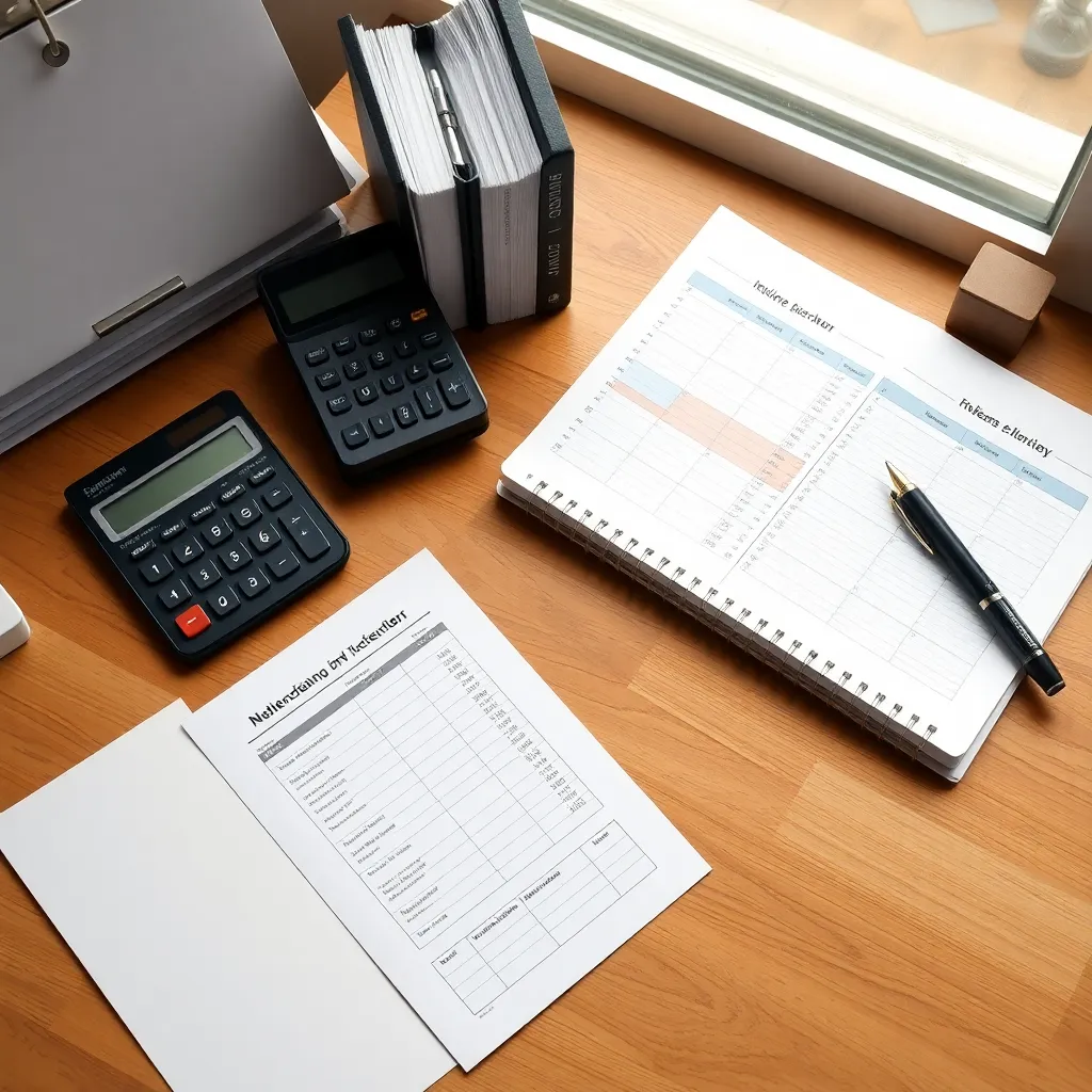 Nederlandse familie bekijkt belastingdocumenten aan keukentafel